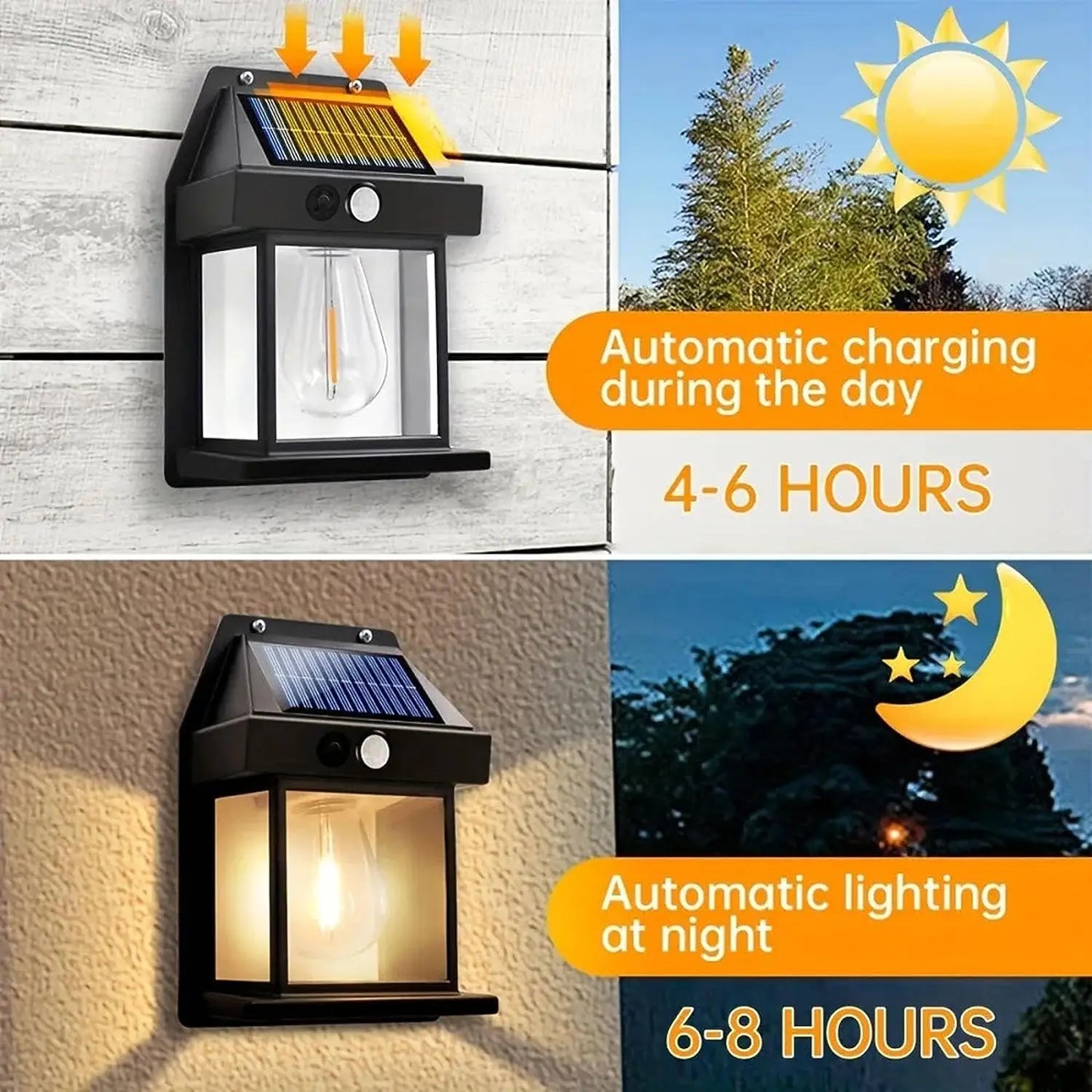 Outdoor LED Solar Light with Motion Sensor, IP65, for Garden and Garage
