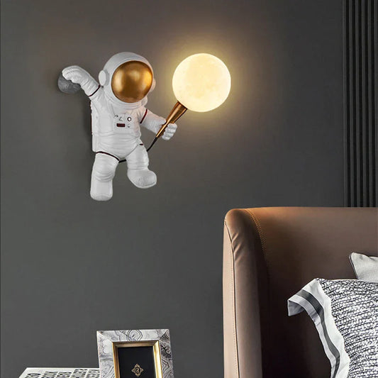 Nordic LED Astronaut Moon Lamp, Children's Room Decoration