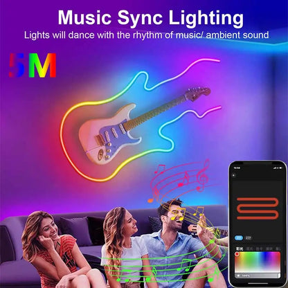 Neon RGBIC LED Strip, Waterproof, Wall Decoration