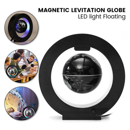 World Map, Magnetic Globe, Glowing, Rotating, Birthday Gift