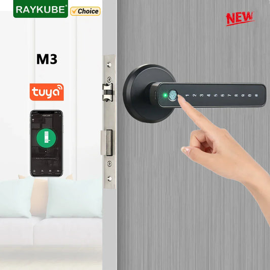 RAYKUBE M3 digital lock, fingerprint, remote opening via app