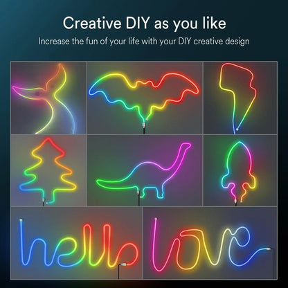 Neon RGBIC LED Strip, Waterproof, Wall Decoration