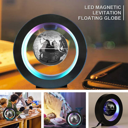 World Map, Magnetic Globe, Glowing, Rotating, Birthday Gift