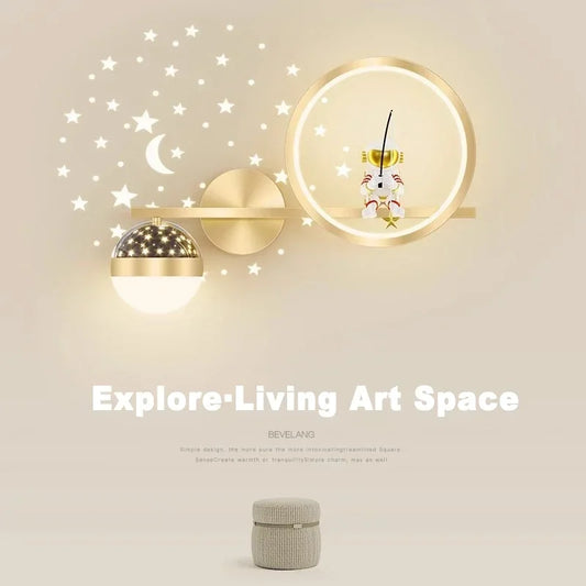 Modern LED wall lamp, star projector, children's decoration